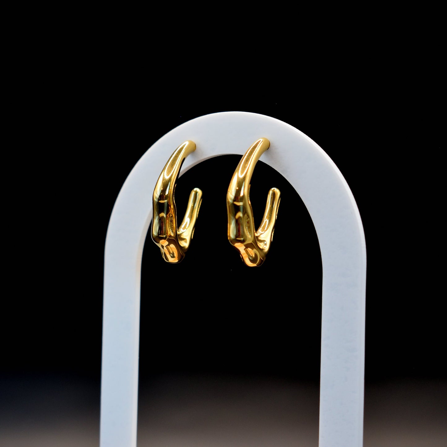 Pendientes "Fluid hoops"